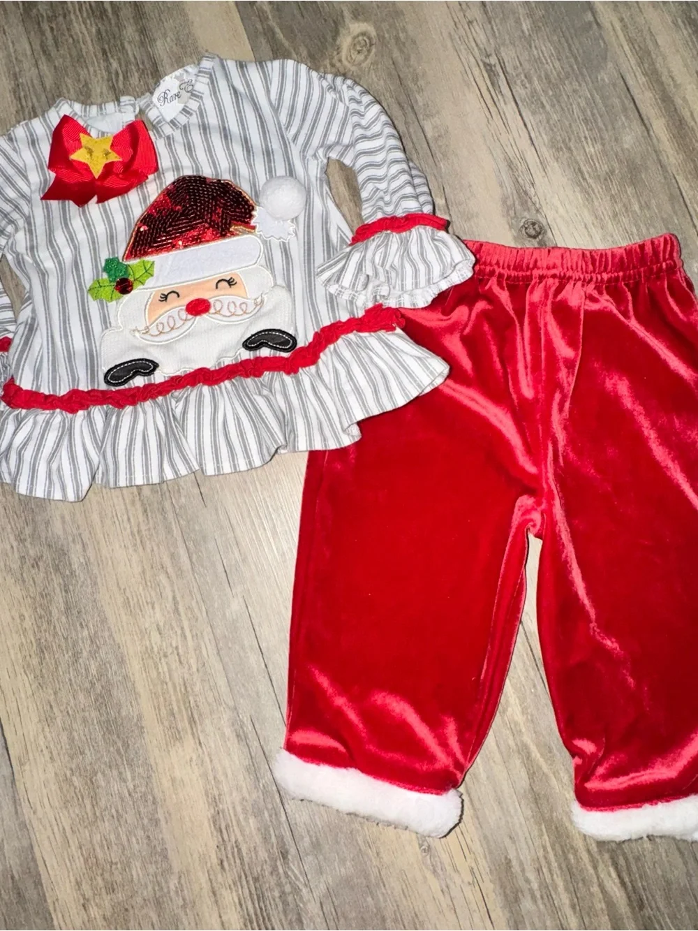 Rare Editions Red and White Santa Stripe Holiday Set
